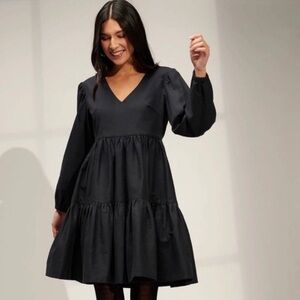 Emma Knudsen Frankie Tiered Babydoll V-Neck Dress
